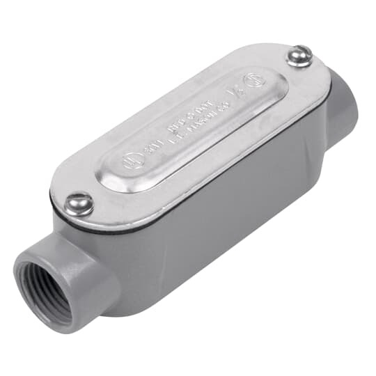 2 inch Threaded D-Pak Die Cast Aluminum Thru-Feed Conduit Body, Cover & Gasket. For use with Rigid/IMC Conduit.