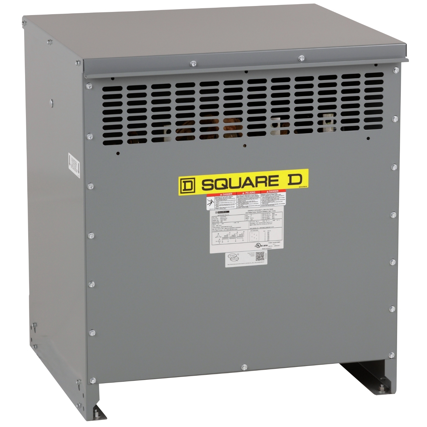 Transformer, dry type, DOE 2016, 75kVA, 3 phase, 480V delta primary, 208Y/120V secondary, 20M, 150C rise, K13