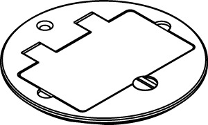 Ratchet-Pro 881 Series GFI Receptacle Cover Plate; 4-1/4 Inch Dia, Brushed Aluminum