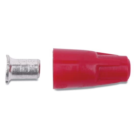 Nylon Insulated Crimp-On Wire Joint Insulator, Length .50 Inches, Base Diameter .93 Inches, Red, Nylon
