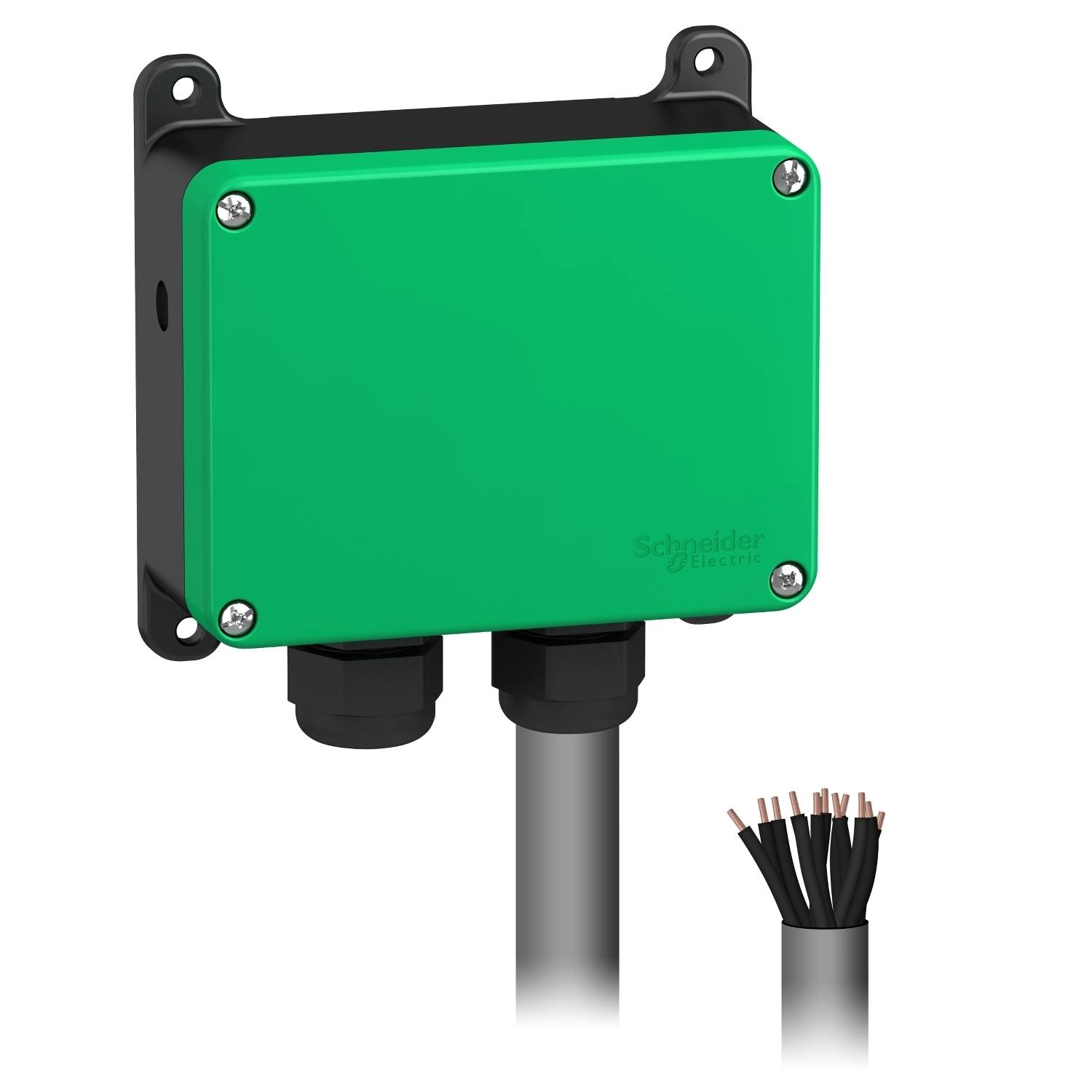 Base station, Harmony eXLhoist, compact, Receiver, 10 relays outputs, pre wired 1.5 m cable, 48...240V AC