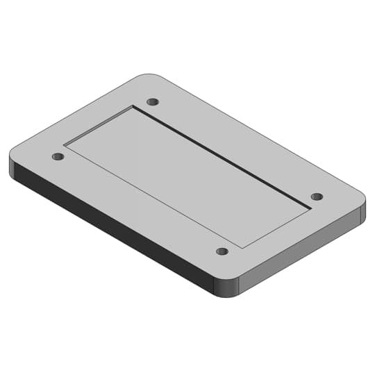 1 Gang Device Box Cover, Cast Aluminum, Blank