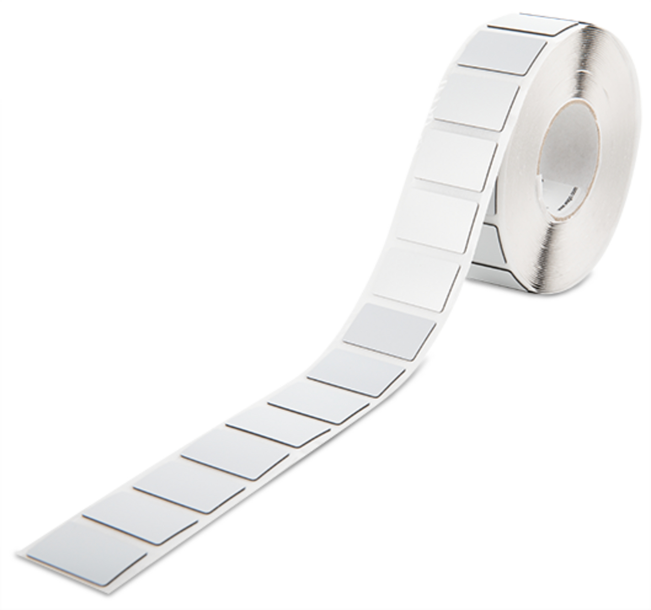 Push-button marker; for frames, to be snapped in or glued in place; 27 x 17.5 mm; silver-colored