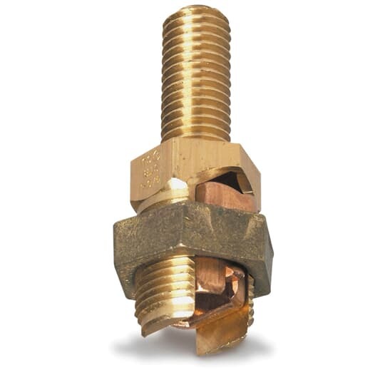 Long Stud Double Service Post Connectors for Conductors 2/0 - 2 Stranded, 2 Solid, Stud Size 1/2 - 13 x 11 1/4