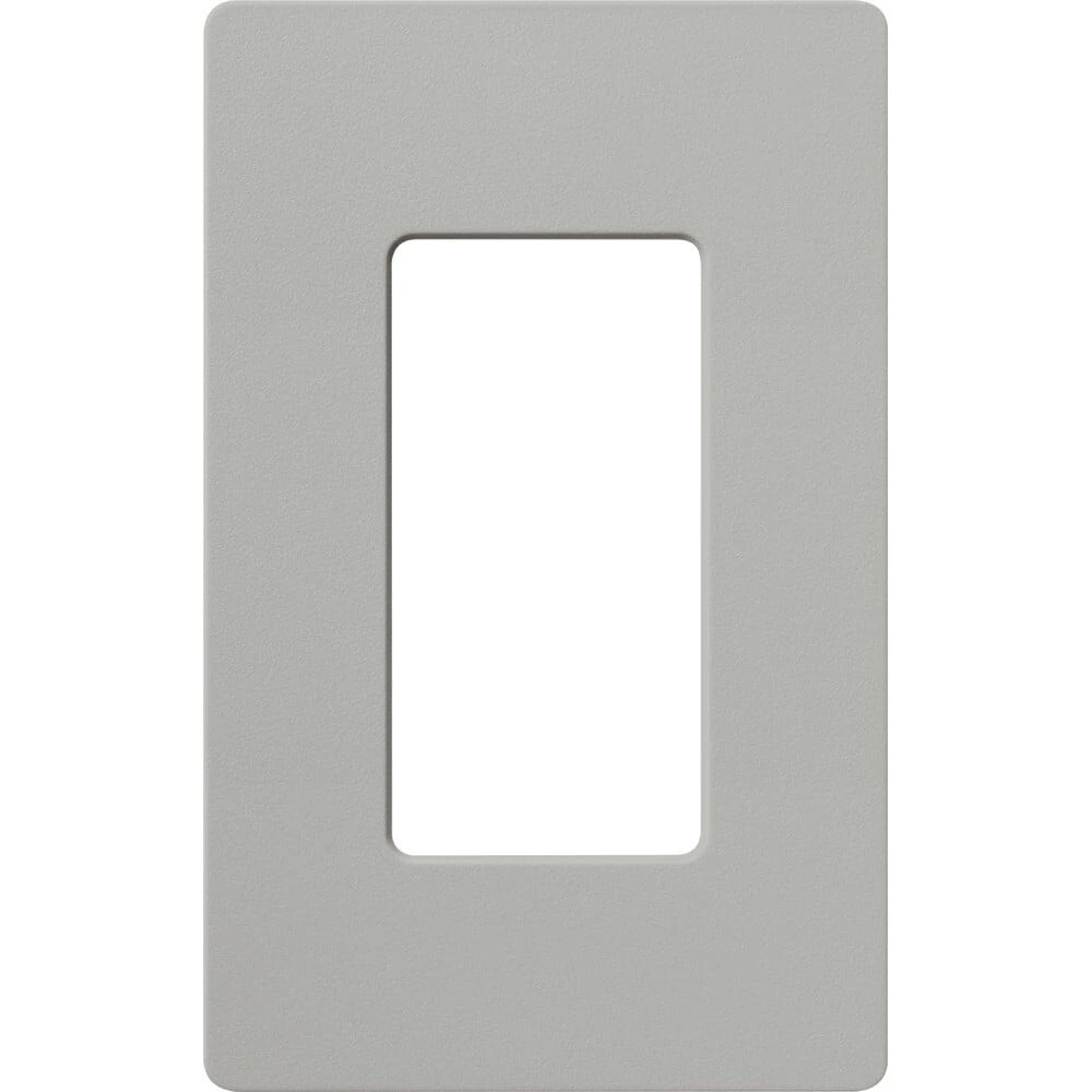 Claro Wallplate, Satin Finish, Single-gang in pebble