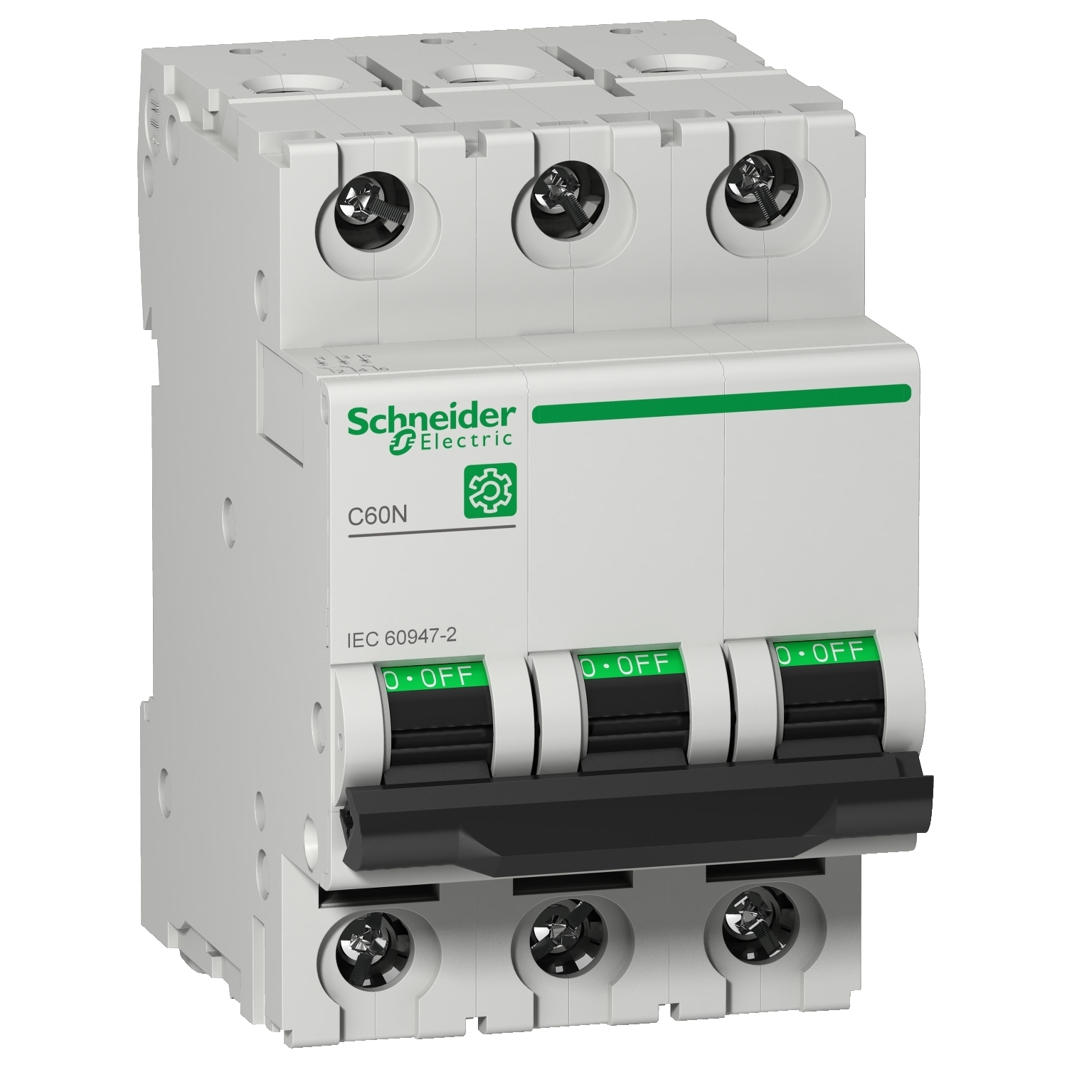 Miniature circuit breaker (MCB), Multi9 C60N, 3P, 16A, C curve, 10kA (IEC/EN 60947-2)
