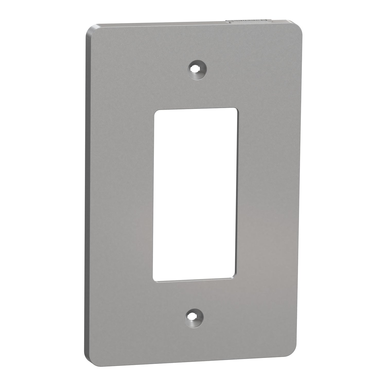 Cover frame, X Series, 1 gang, screw fixed, mid sized plus, gray, matte finish