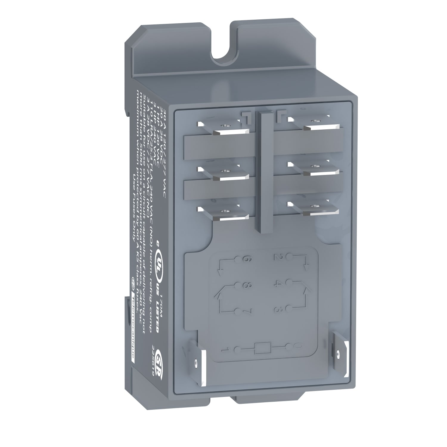power relay, Harmony electromechanical relays, DIN rail or panel mount relay, 30A, 2CO, 12V DC