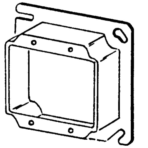 Features:Configuration Double Device, Standard:UL E18095, Material:Steel, Shape:Square, Size:4 X 4 X 1IN, Cubic Capacity:12CI