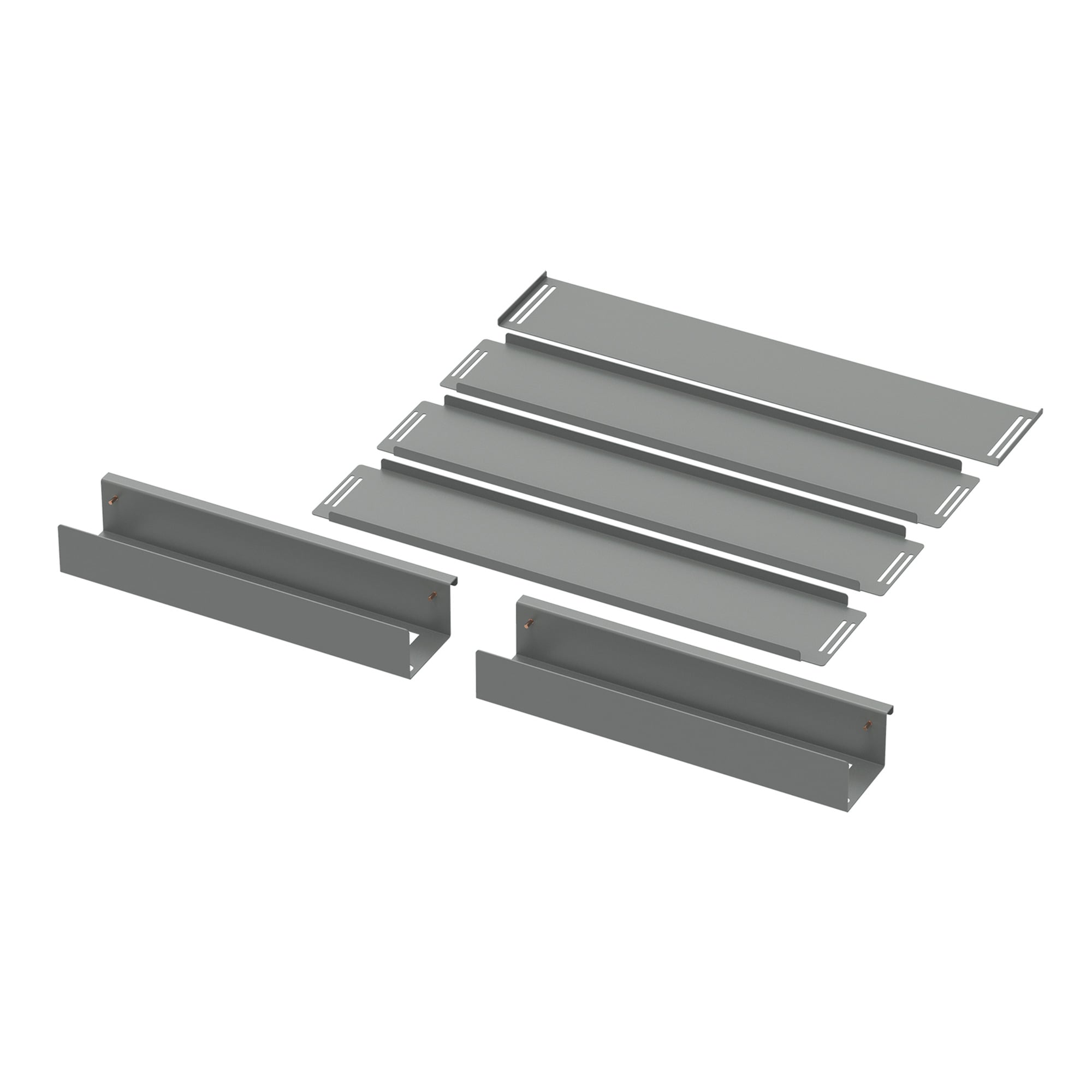 Universal Free-Stand Sliding False Floor, 5.98x39.45x23.50, Gray, Steel