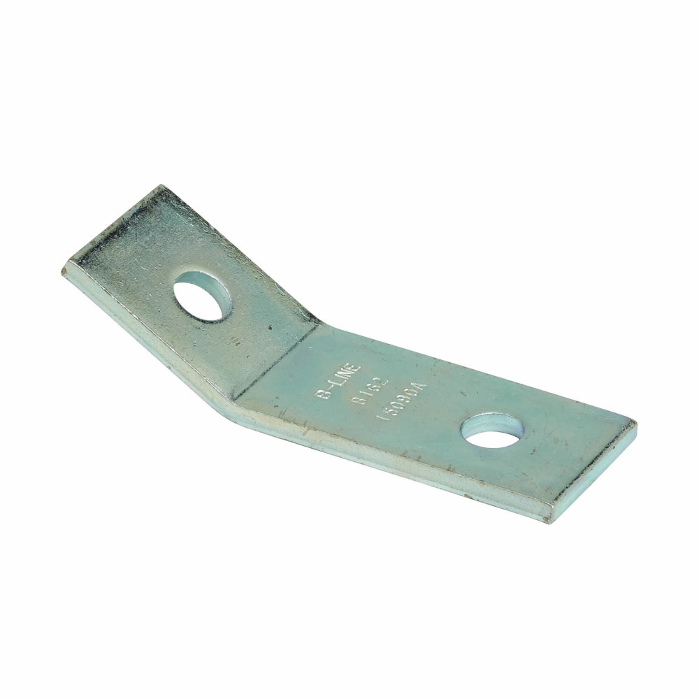 Eaton B-Line series open angle, 3.31" H x 4.37" L x 1.62" W, Steel, Electro-plated, 7/32" Gauge, Two hole open angle, 30 deg