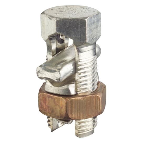 Type HPS - Split-Bolt Connector with Spacer, Conductor Range for Equal Main and Tap ACSR 4/0-4, Conductor Range for Equal Main and Tap 4/0 Str-4 Str, Min Tap with One Max Main 4 Sol, Tin Plated