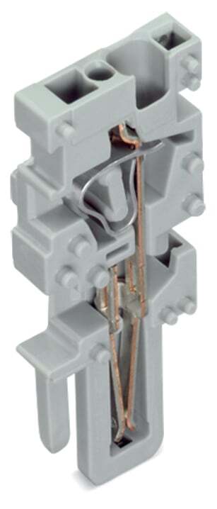 Center module for 1-conductor female connector; CAGE CLAMP; 4 mm; Pin spacing 5 mm; 1-pole; coding finger; 4,00 mm; gray