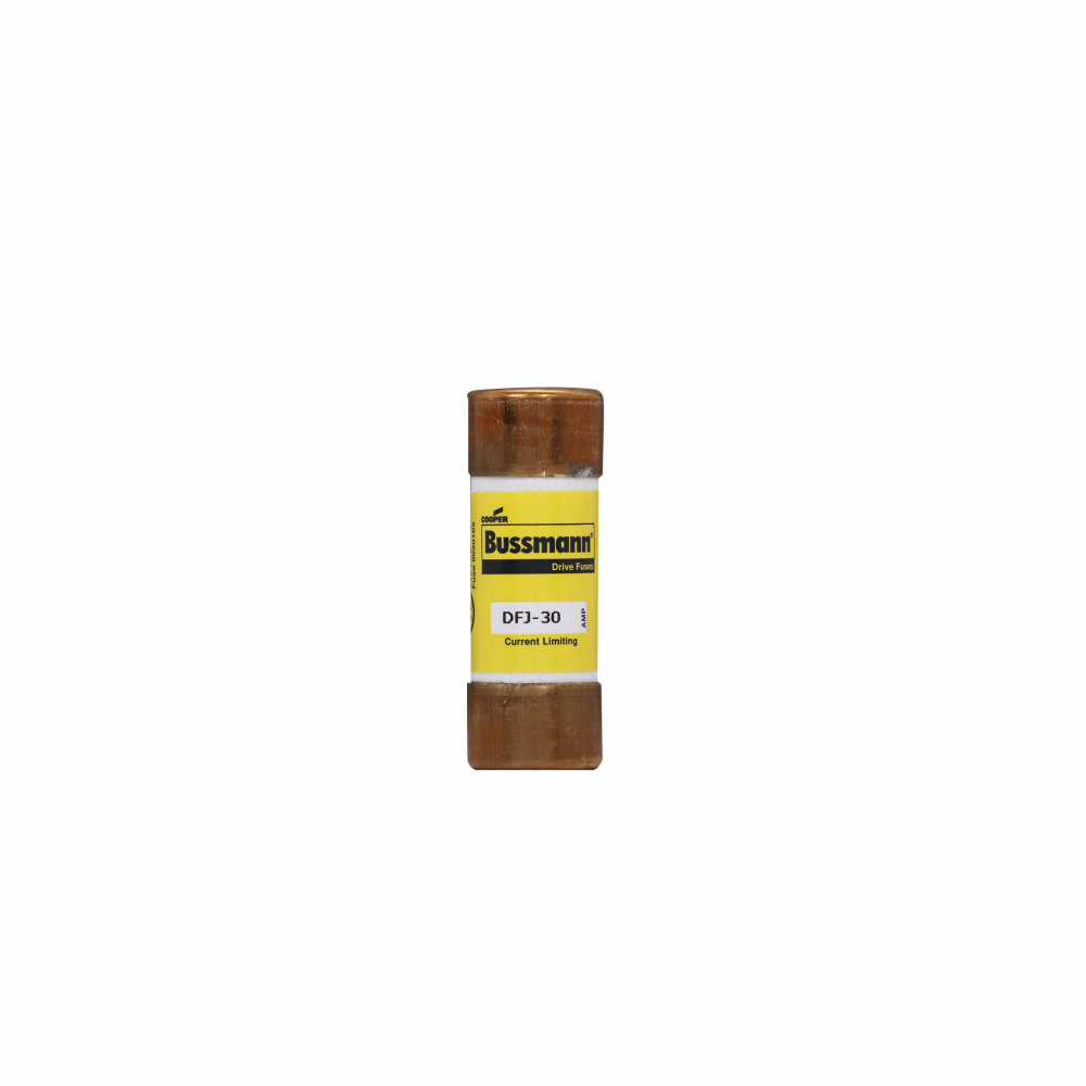 Eaton Bussmann series DFJ high speed fuse, 600 Vac or less, 450 Vdc or less, 30A, 200 kAIC at 600 Vac, 100 kAIC 450 Vdc, Non Indicating, High speed fuse, Clip-lock, Class J, Melamine tube