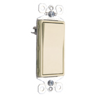 Single Pole, Self-Grounding Decorator Switch, 15 amps, 120/277 volts, Ivory.