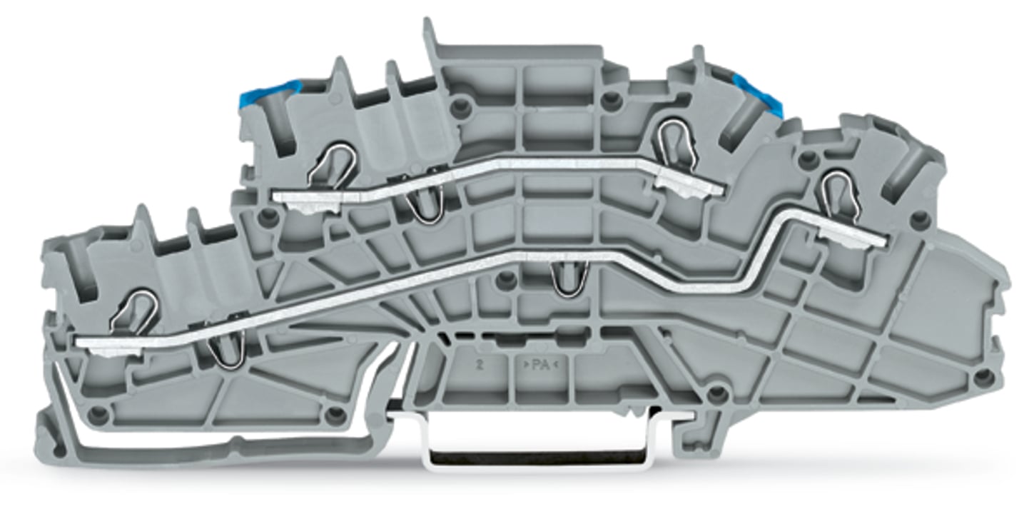 Multilevel installation terminal block; with operating slots; 2.5 mm; N/L; Push-in CAGE CLAMP; 2,50 mm; gray