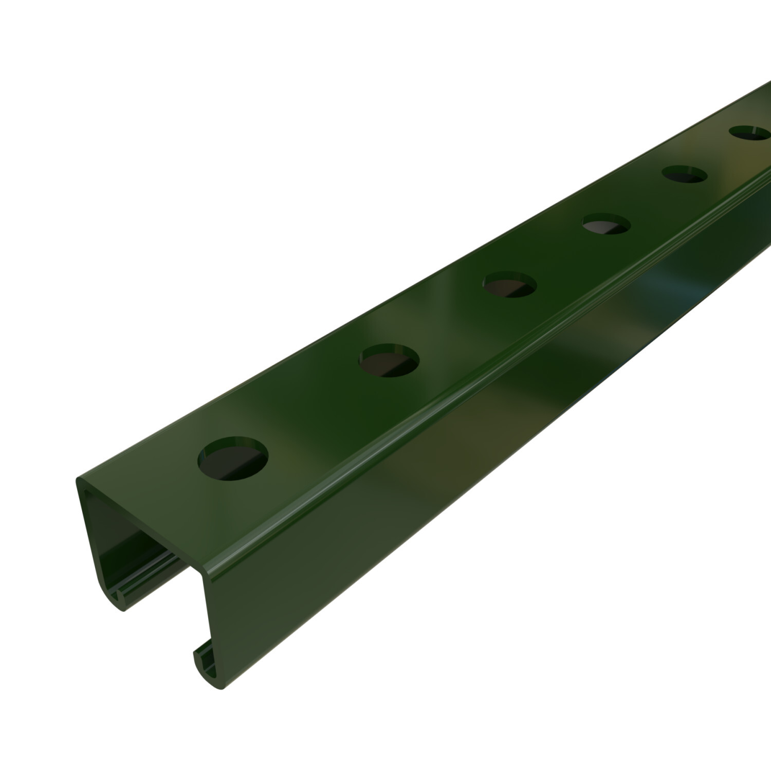 UNISTRUT CHANNEL, 12ga, 1-5/8"x 1-3/8", HS-HOLES, GR
