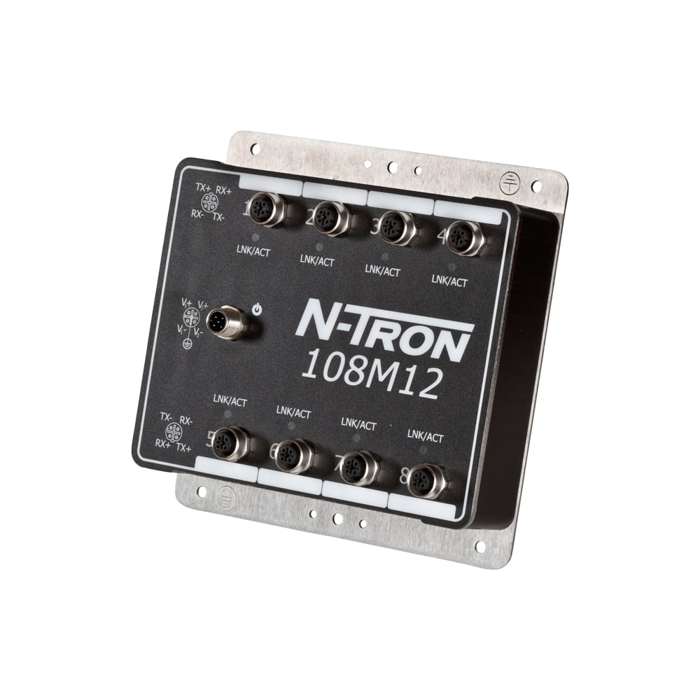 108M12 IP67 Rated Unmanaged Industrial Ethernet Switch