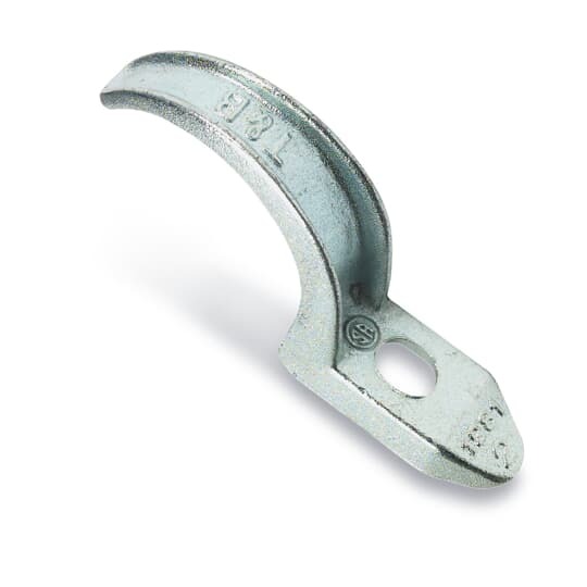 4 Inch Pipe Strap, Malleable Iron, Electro Galvanized Finish for Use with Rigid/IMC Conduit