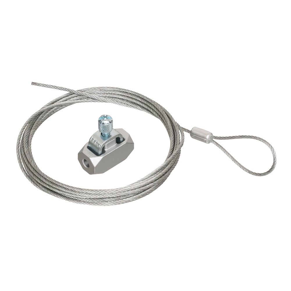 Galvanized braided support wire with toggle. 10ft length. Holds up to 75lbs. .080 wire.