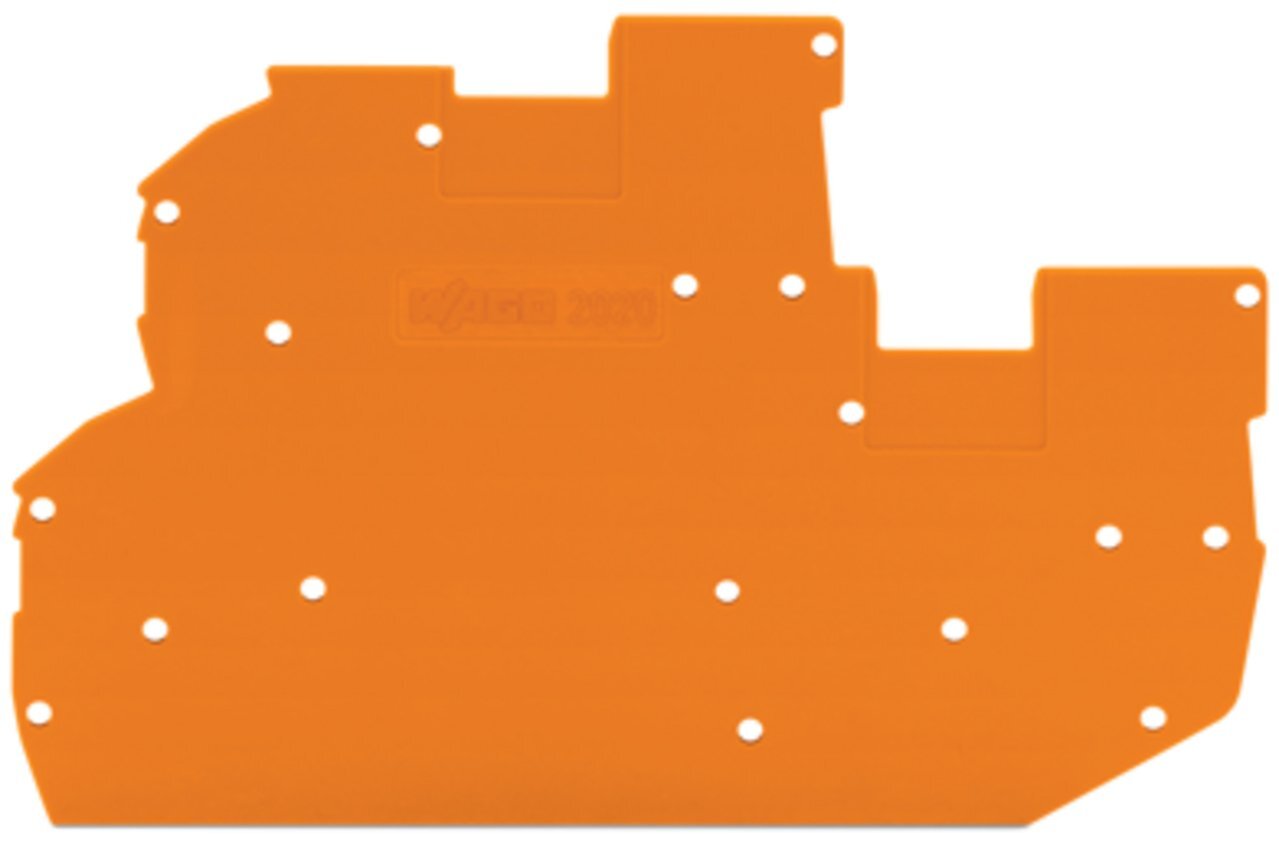 End and intermediate plate; 1 mm thick; orange