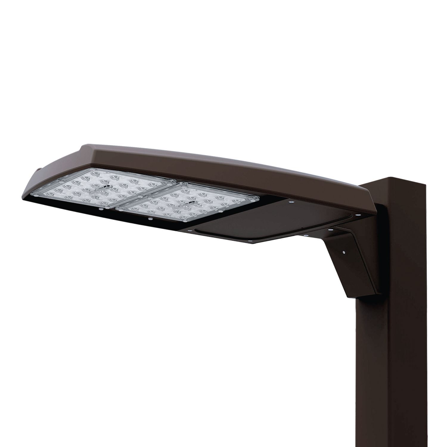 Prevail Discrete LED Area Site Luminaire ,2 Panels, 48 LED Rectangles,950mA Nominal ,70 CRI,4000K ,120-277V ,Type III Distribution ,Bronze