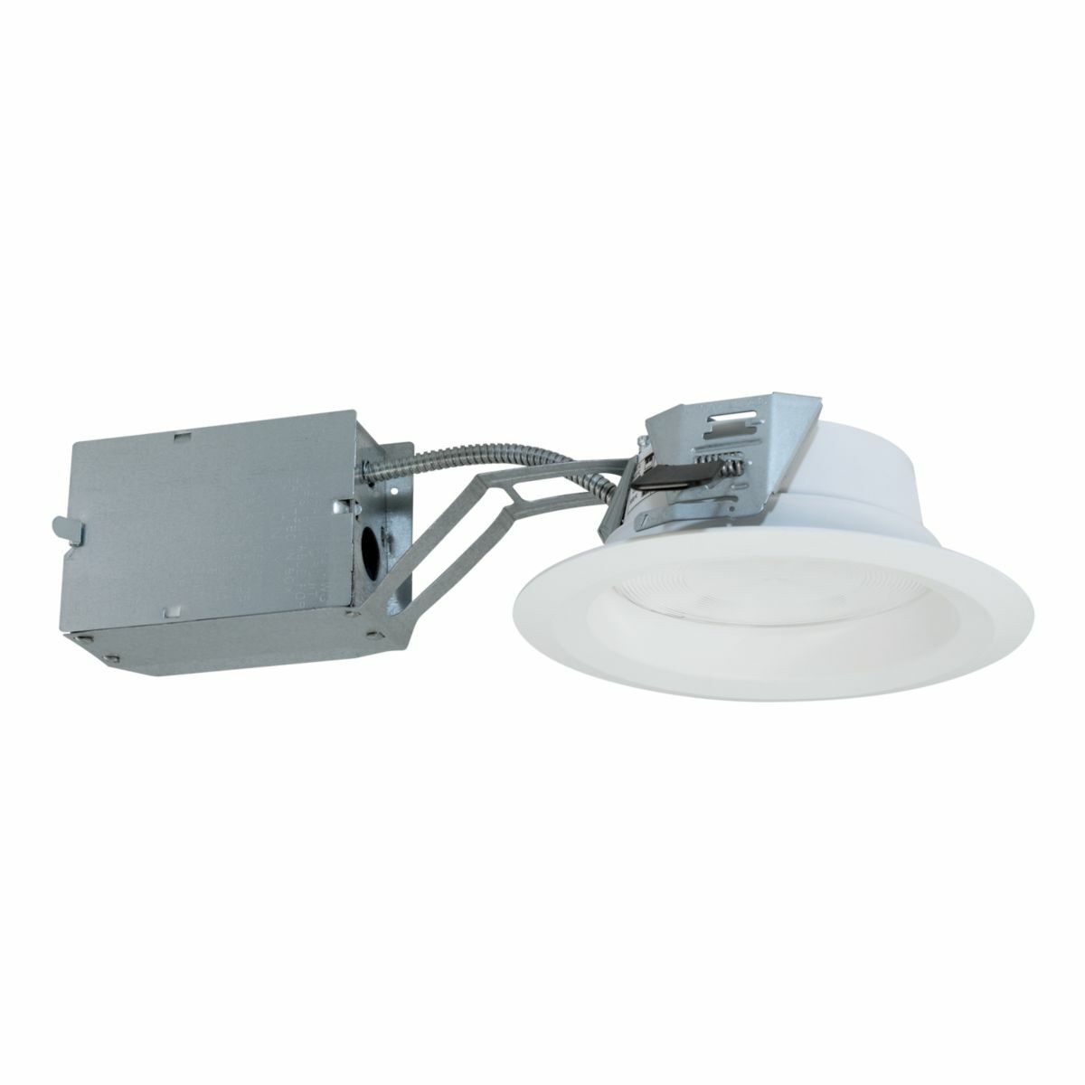 6" aperture retrofit kit frame arm with integrated junction box and driver, field selectable lumens (1000-2000), 0-10 Dim