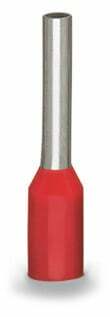 Ferrule; Sleeve for 1 mm² / AWG 18; insulated; electro-tin plated; electrolytic copper; gastight crimped; acc. to DIN 46228, Part 4/09.90; red
