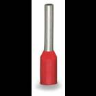 Ferrule; Sleeve for 1 mm² / AWG 18; insulated; electro-tin plated; electrolytic copper; gastight crimped; acc. to DIN 46228, Part 4/09.90; red