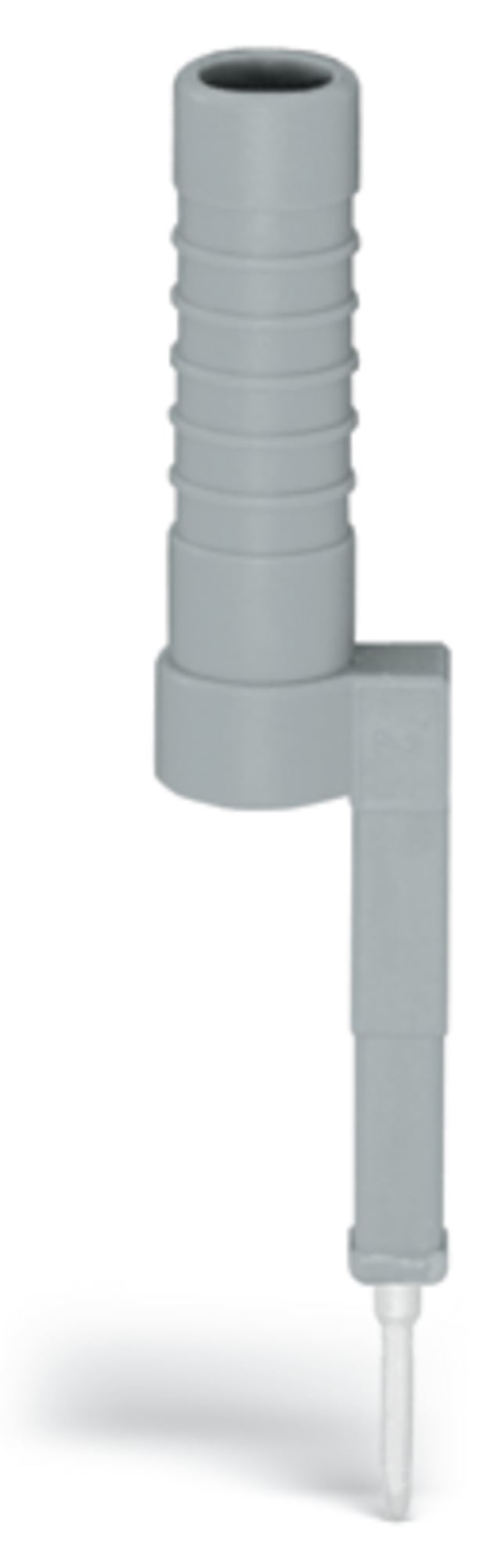 Test plug adapter; for 4 mm  test plugs; for testing TOPJOBS rail-mounted terminal blocks; gray