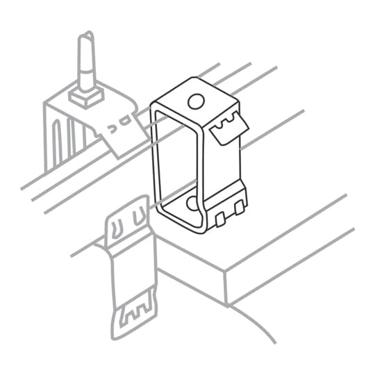 Steel Channel Hanger with GoldGalv finish. For use with 'A', 'B', or 'C' series channel.