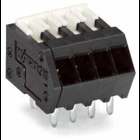THR PCB terminal block; Locking slides; 0.5 mm; Pin spacing 2.5 mm; 6-pole; CAGE CLAMP; 0,50 mm; black