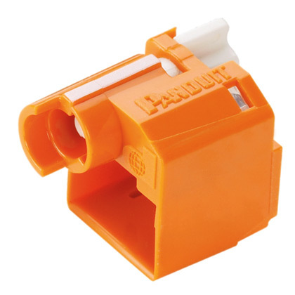 Std RJ-45 Lock-in, 100 Orange Devices