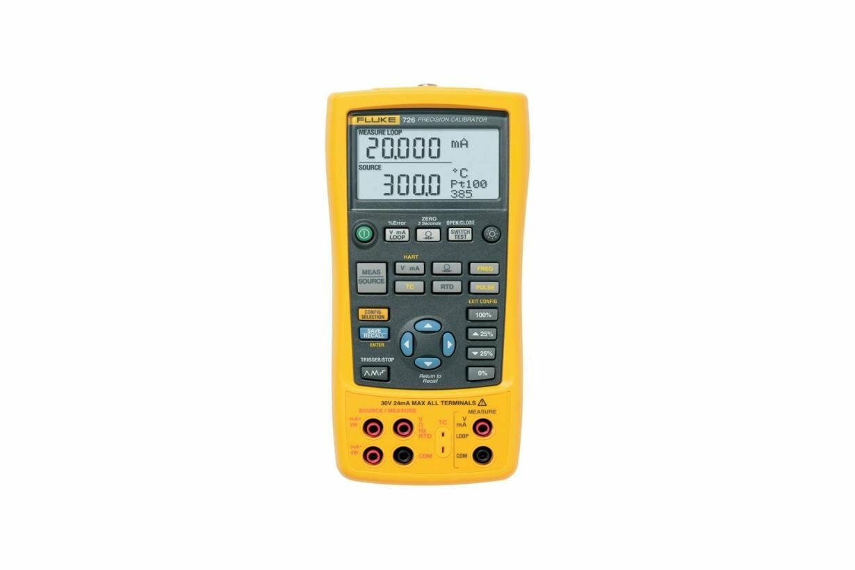 Get More Calibration Power. The Fluke 726 Precision Multifunction Process Calibrator is designed specifically for the process industry with broad workload coverage, calibration power and unsurpassed accuracy in mind. The 726 measures and sources almost al