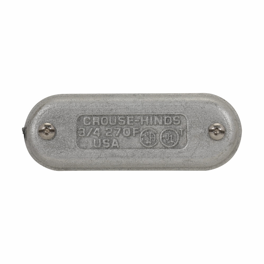 Eaton Crouse-Hinds series Condulet Form 7 wedge nut cover, Feraloy iron alloy, 2-1/2" or 3"
