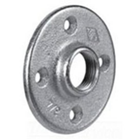 1-1/4 Inch, Flange Plate, Malleable Iron-Zinc Plated, For Use with Rigid/IMC Conduit