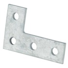 Plate, 90 Degree Corner, Height 3-1/2 Inches, Length 5-3/8 Inches, Hole Diameter 9/16 Inch on 1-7/8 Inch Centers, Hot-Dip Galvanized Steel