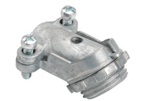 Connector, 45 Degree, Zinc die Cast, Trade Size 1/2"