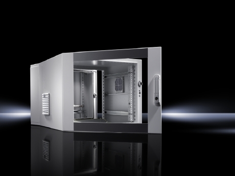 Wall-mounted enclosures EL, 3-part, pre-configured with mounting angles, depth-variable, Pre-configured