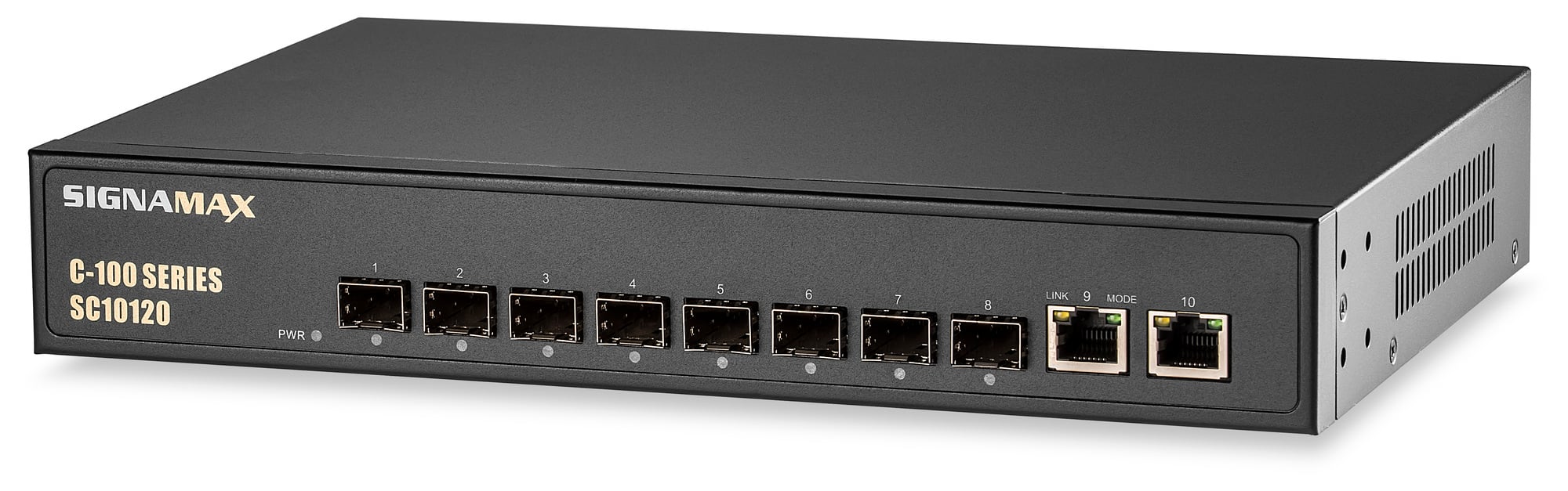 C-100 8 Port Gigabit SFP Switch with 2 Gigabit Ports