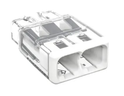 PUSHWIRE®  splicing connector; 2-conductor; whiteBag of 2500 pieces