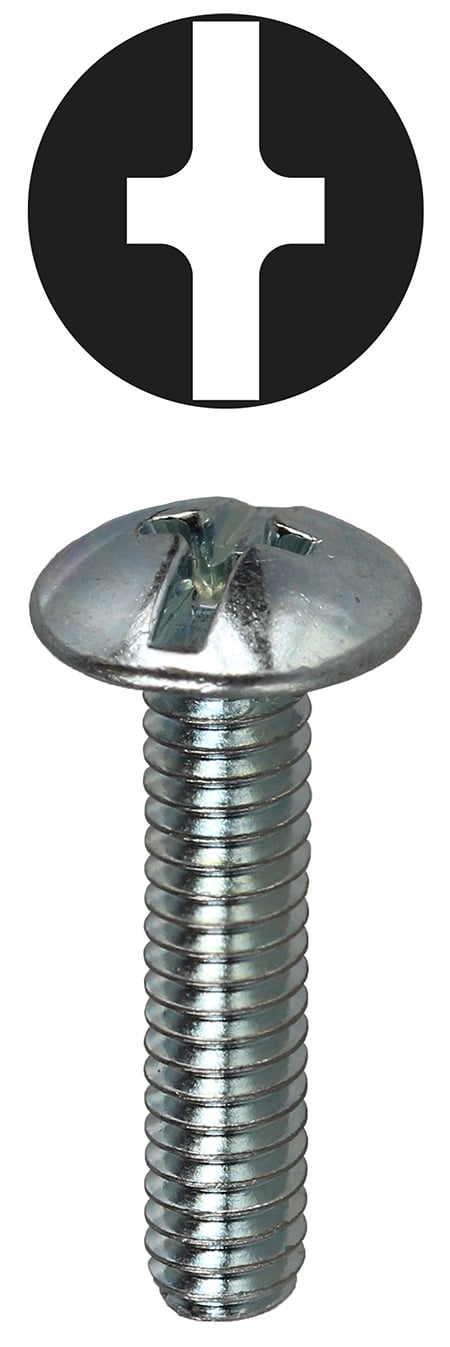 Machine Screw Kit, 370 pieces, Steel material, includes (75) #6-32 x 1 IN Phillips/Slotted Truss Head Machine Screws and (40) #6-32 x 1-1/2 IN Phillips/Slotted Truss Head Machine Screws, (30) #6-32 x 2 IN Phillips/Slotted Truss Head Machine Screws and (75) #6-32 x 3/4 IN Phillips/Slotted Truss Head Machine Screws and (50) #6-32 x 1-1/4 IN Phillips/Slotted Truss Head Machine Screws and (100) #6-32 x 1/2 IN Phillips/Slotted Truss Head Machine Screws