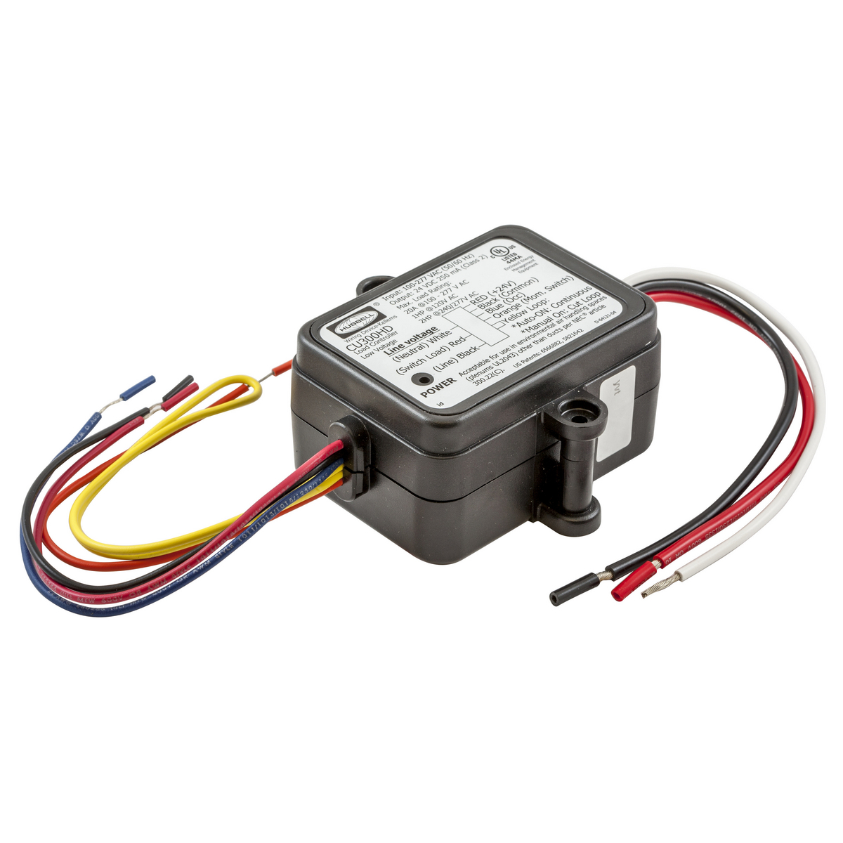 Hubbell Wiring Device Kellems, Switches and Lighting Control, OccupancySensors, Control Unit, 20A 120/277V AC, 250mA, USA