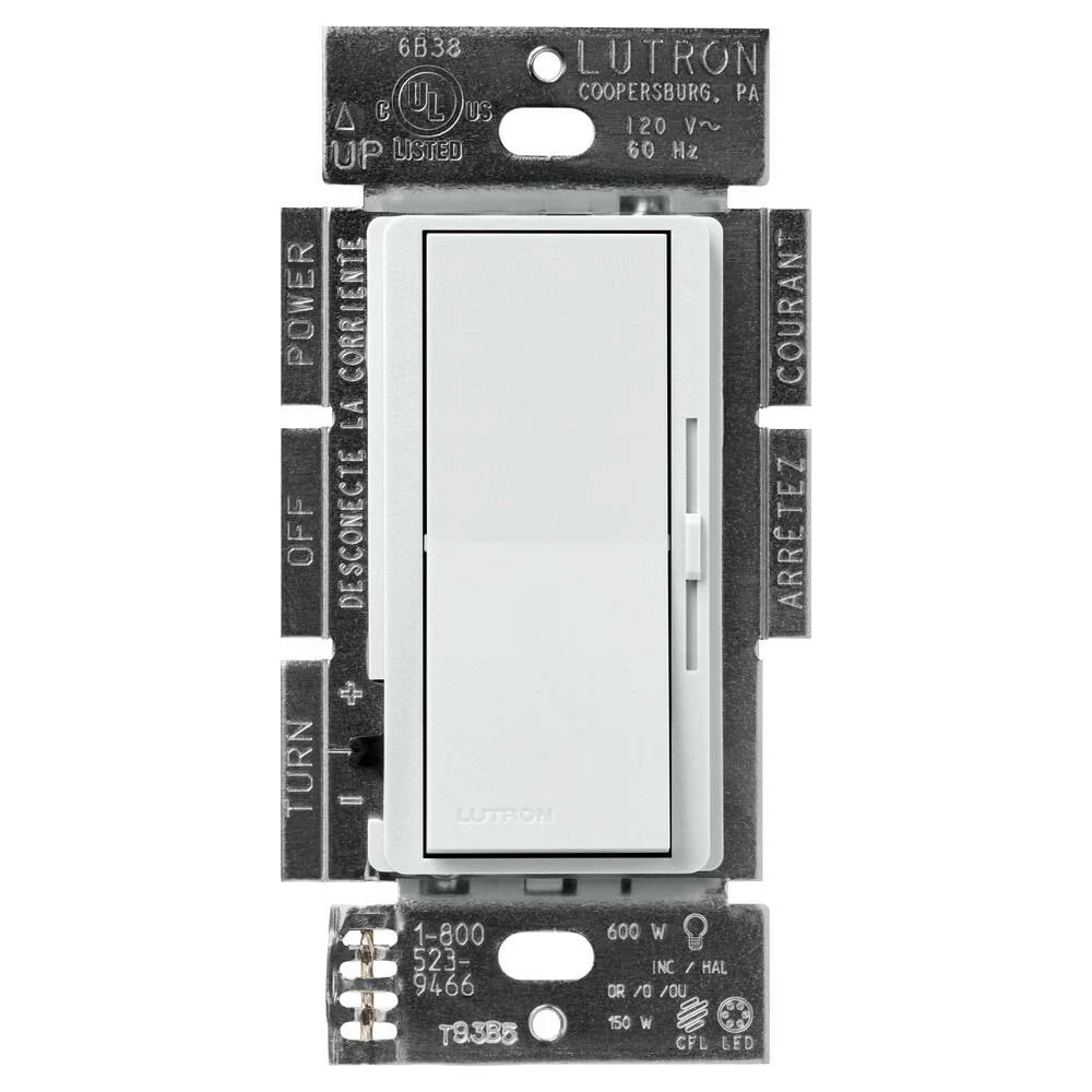 Diva LED+ Dimmer - Satin Finish, LED, Incandescent/Halogen, 3-way/single-pole, 150W LED or 600W inc/hal, mist