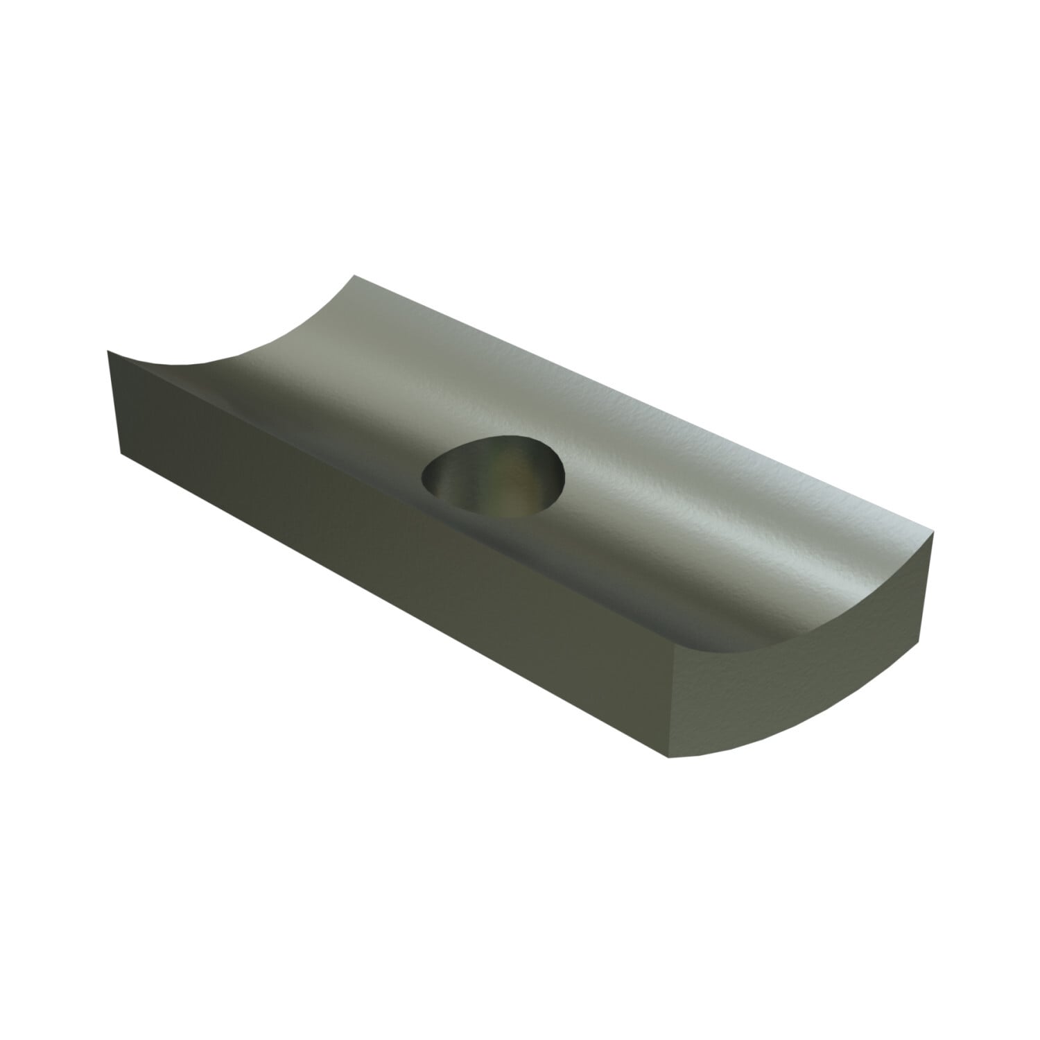 UNISTRUT CHANNEL NUT, #8-32, 1/2"x 1/4"x 1-7/16", NO SPRING, EG