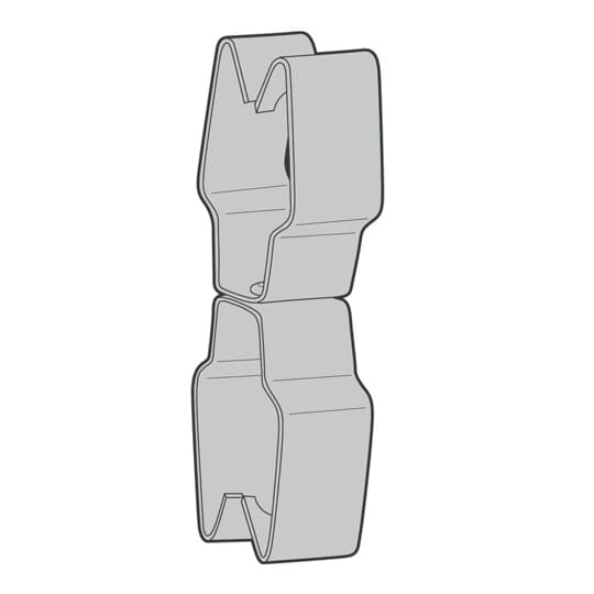 Clip, Back to Back Snap-In, Conduit Size 1/2 Inch to 3/4 Inch EMT or Rigid, Steel