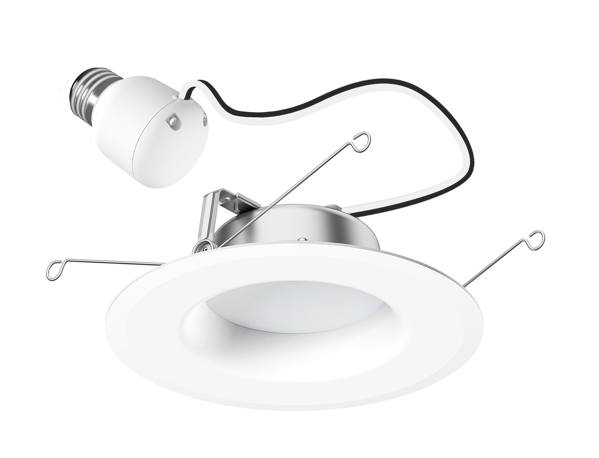GE LED Lamps, 8 WTT, 700 LM, 4000 K, Dimmable, R30, LED_Bs_E26 Base, 4.96 IN Length, 50000 HR Average Life