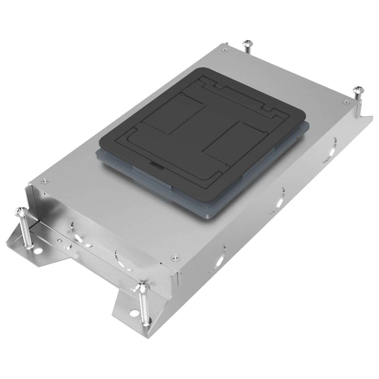 RFBA 2-Gang Shallow Floor Box, Rectangular, 2.5 Inch