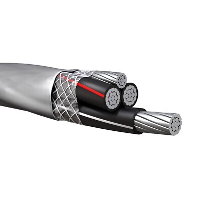 Aluminum Building Wire SER Service Entrance Cable, 4/0-4/0-4/0-2/0, Aluminum Conductor, 2500 Foot Reel