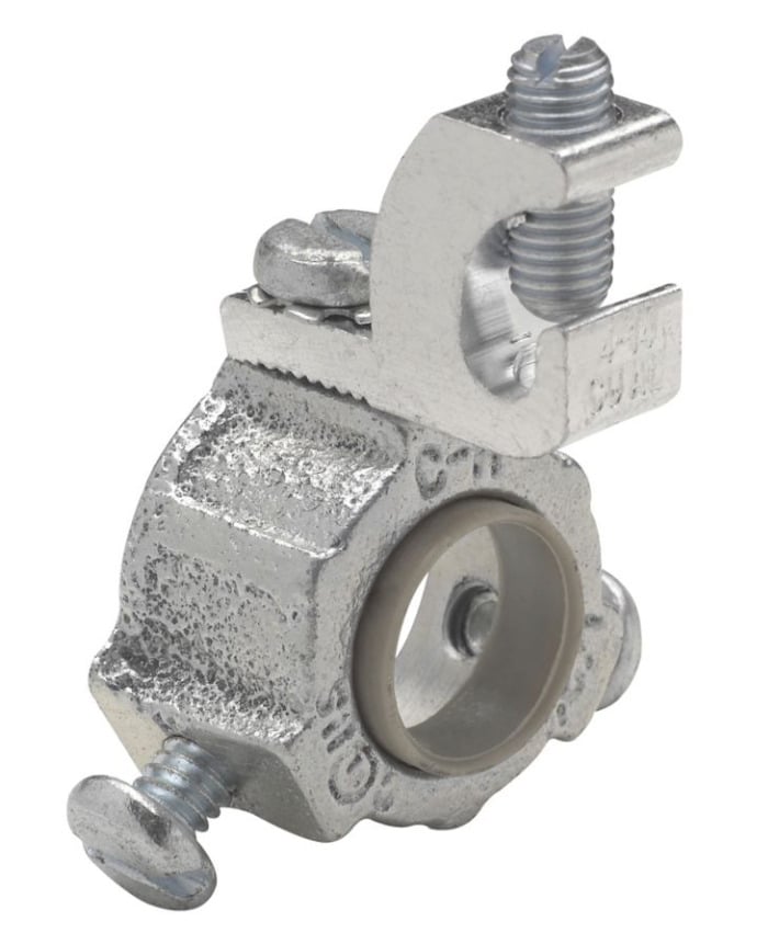 GLS5 Insulated Grounding Bushing, 1-1/2 in Trade, 4 AWG Wire Min, 14 AWG Wire Max, Malleable Iron